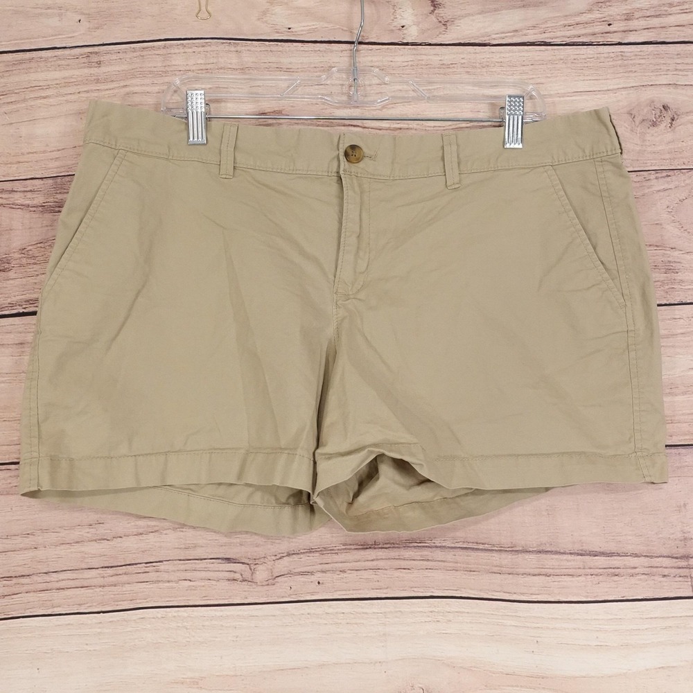 Old Navy Chino Shorts Womens Size 14 Beige Twill 38 Waist 4 Inseam Pockets
